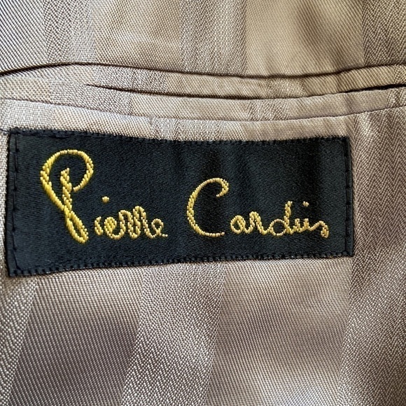 Vintage Pierre Cardin Tan District Check Pattern Sports Coat Size 42 - Picture 4 of 6